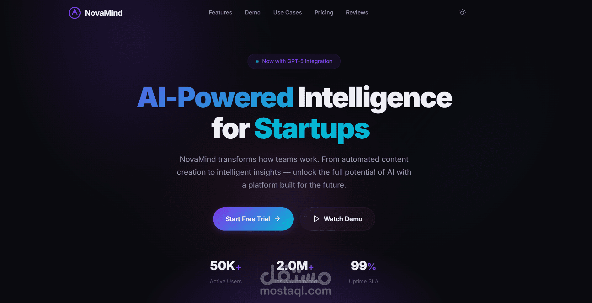 Modern AI SaaS Landing Page with Advanced Animations & UX