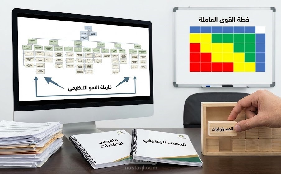 تصميم استراتيجية الموارد البشرية ونموذج الهيكلة لمؤسسة حكومية (خدمات مشتركة)