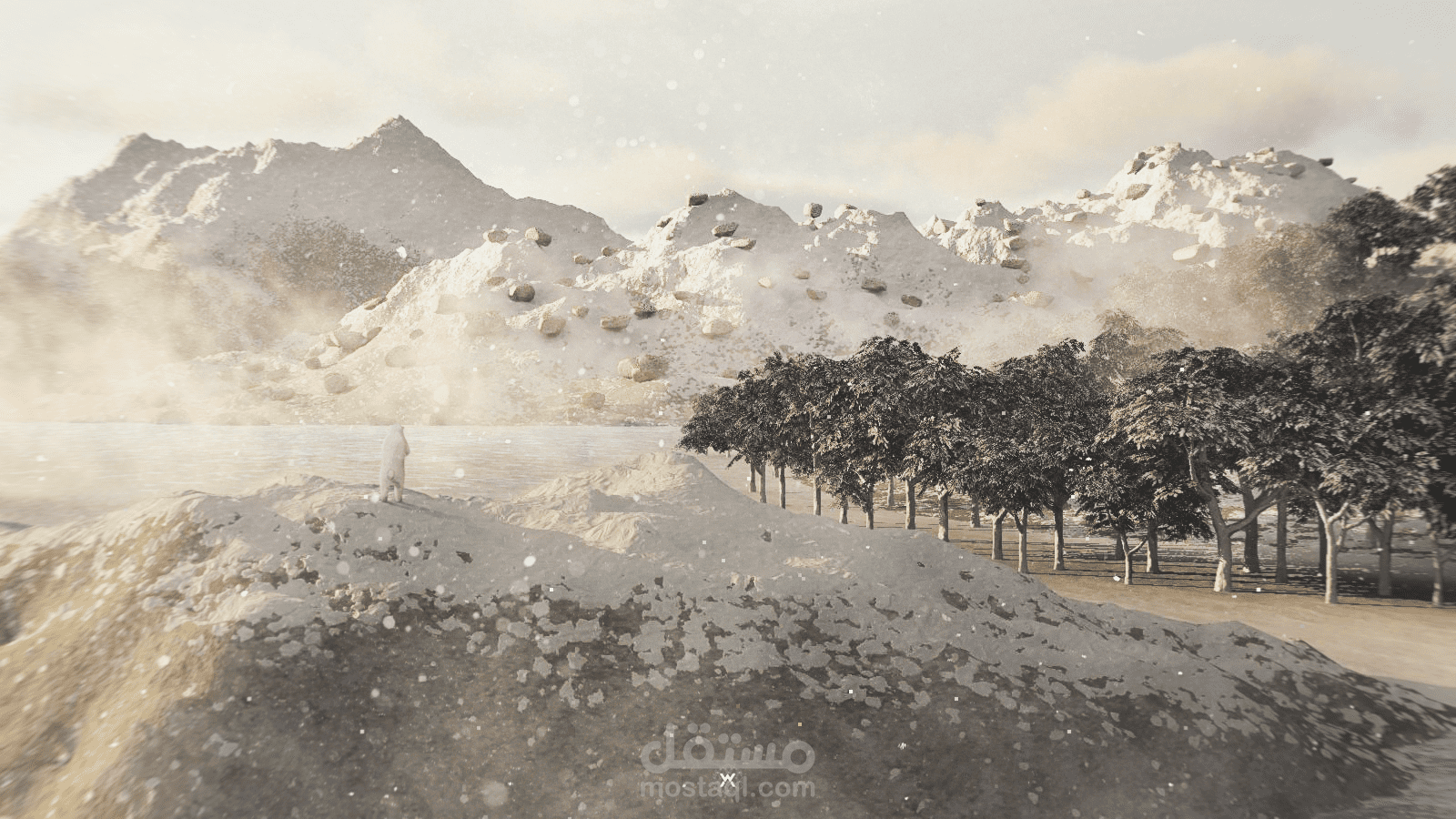 Matte painting - snow scene