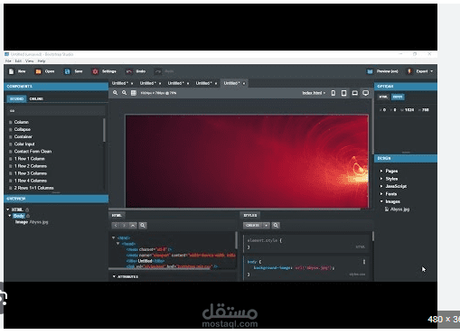 بناء منصة تعليمية لعرض الدروس والدورات باستخدام Bootstrap