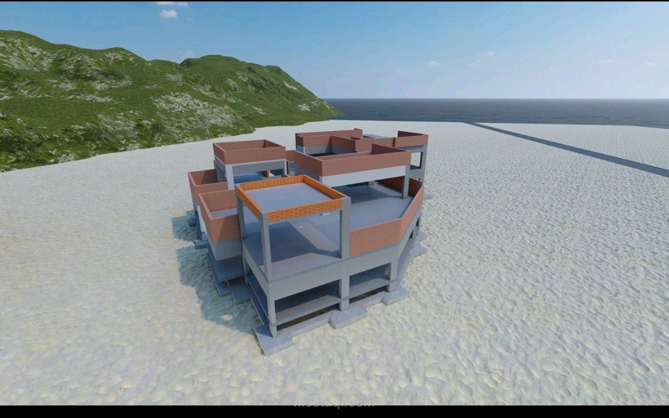 عمل shop drawing و نمذجه فيلا انشائيا