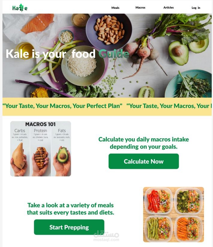 KALE nutrition website