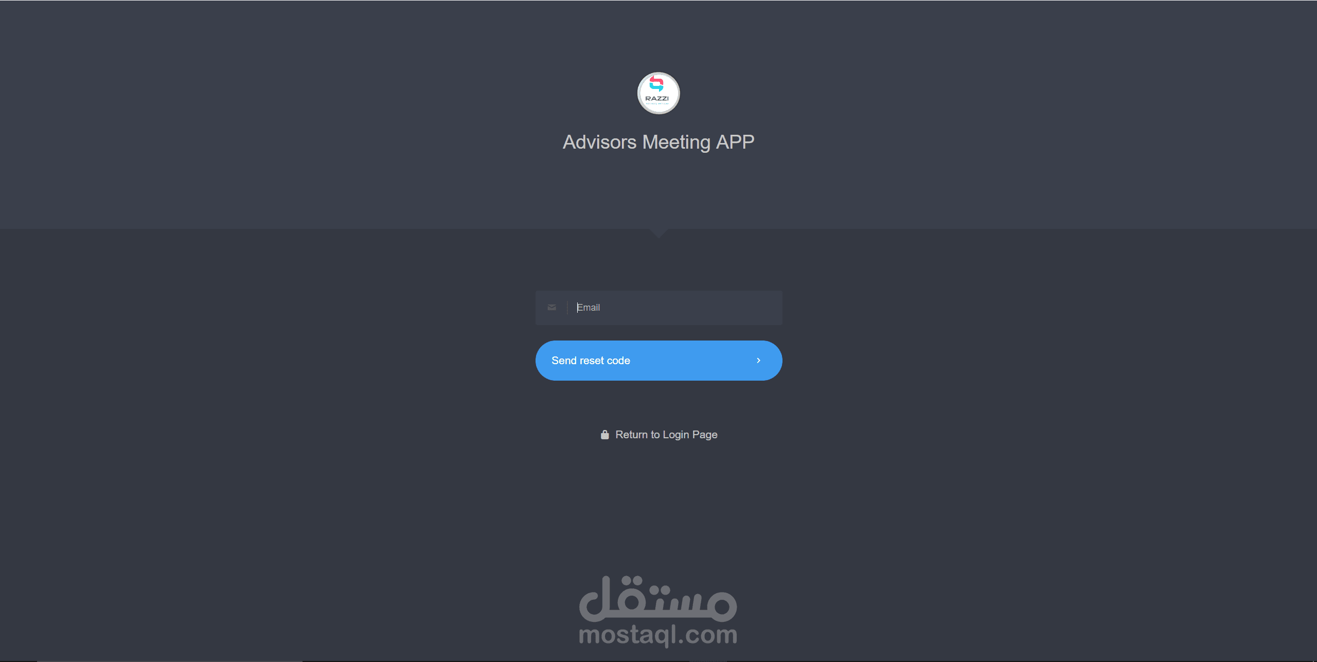 تطوير لوحة تحكم تطبيق للمستشارين -تطبيق الرازي-
