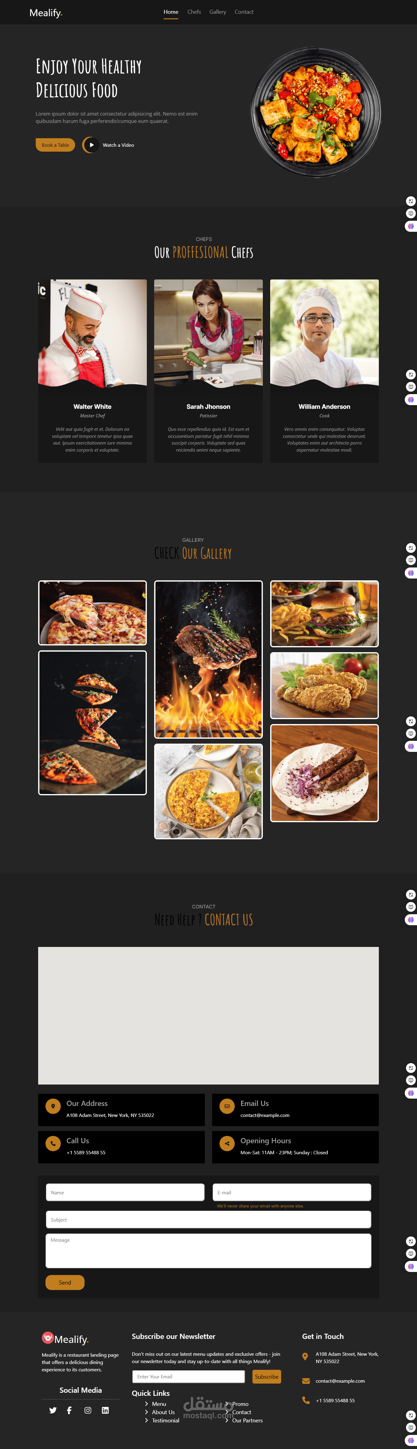 Mealify (Fully responsive website)