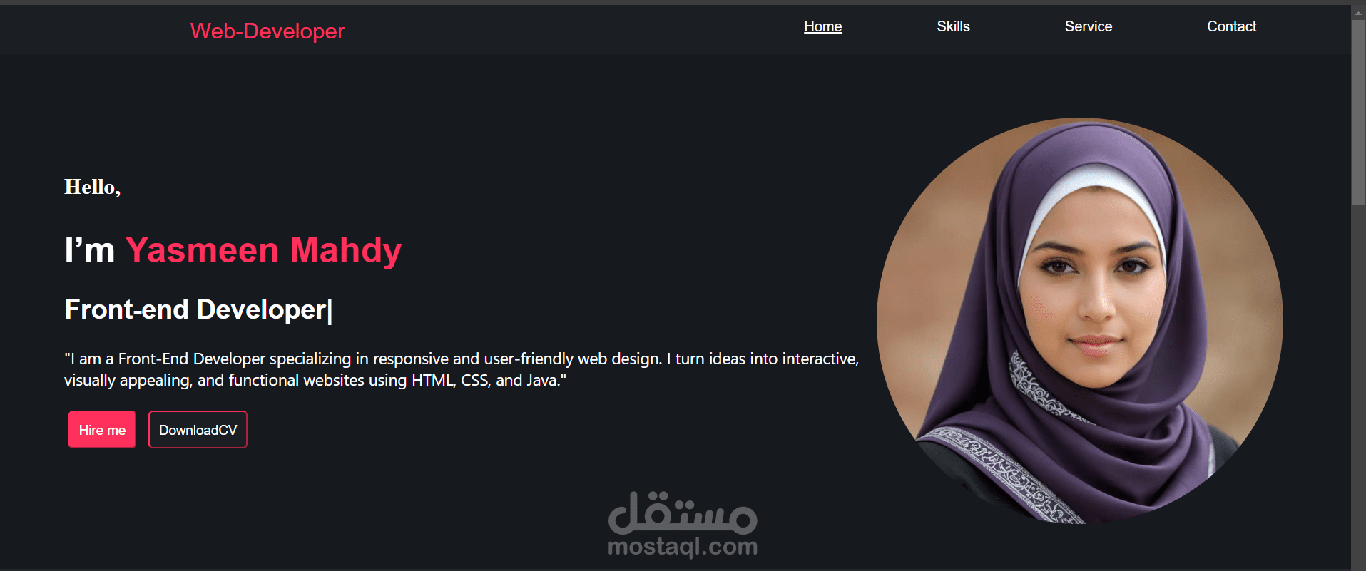 تصميم Portfolio احترافي باستخدام HTML و CSS فقط!