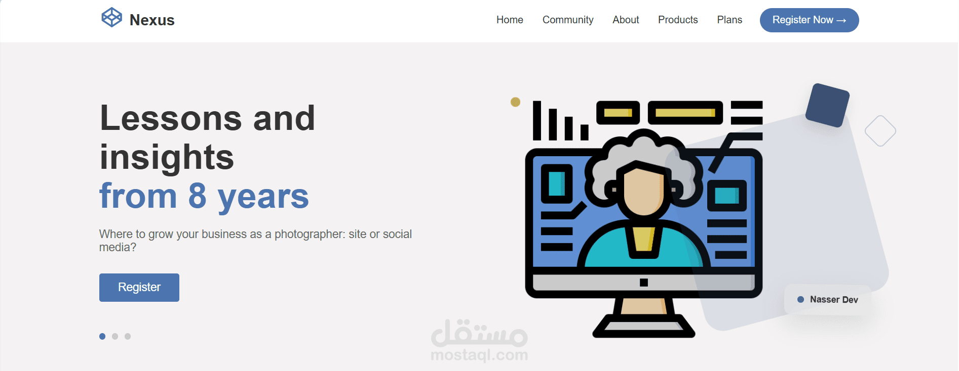 برمجة مواقع الكترونية - تطوير Landing Page