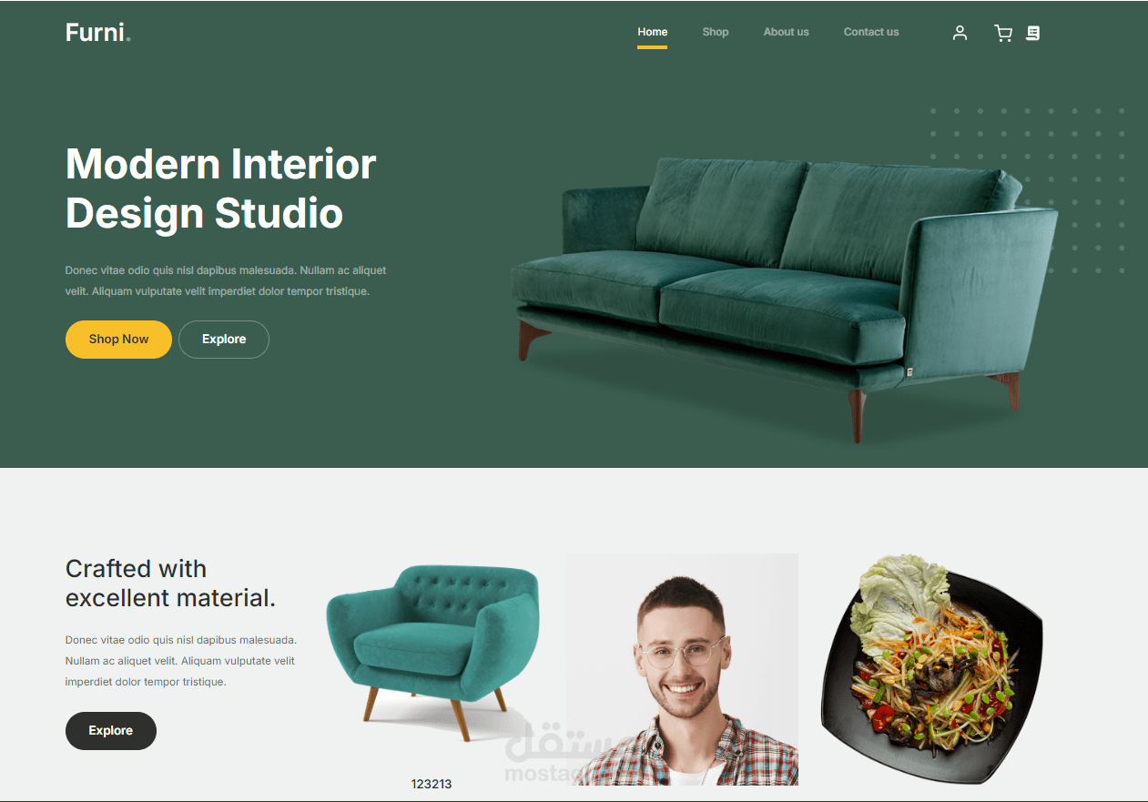 منصة تجارة إلكترونية للأثاث والديكور المنزلي -  Furniture and Interior Design Website