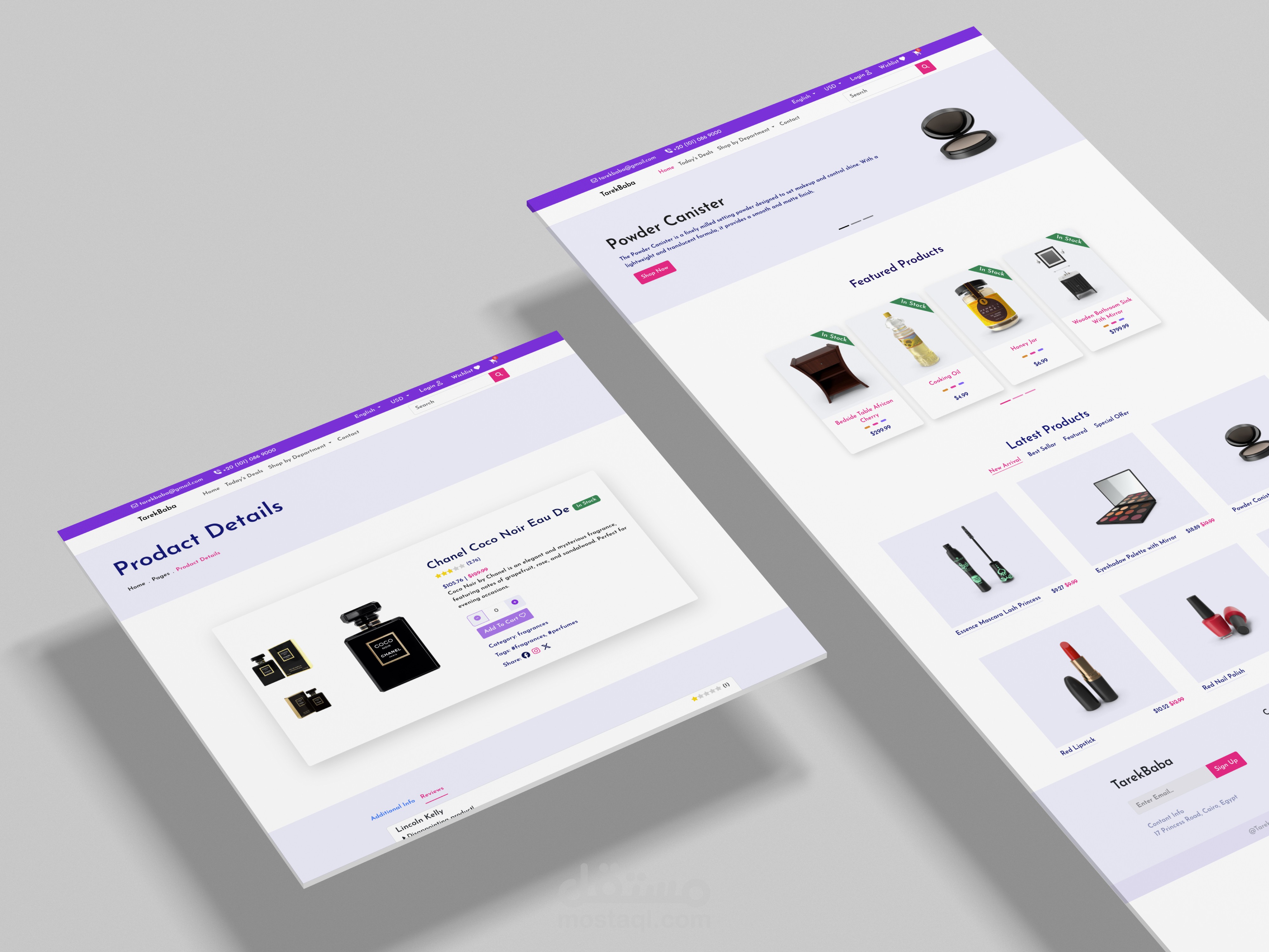 E-commerce Single-page application