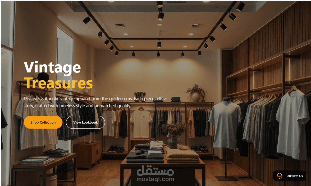 WordPress-based e-commerce website for the apparel（vintage） industry.
