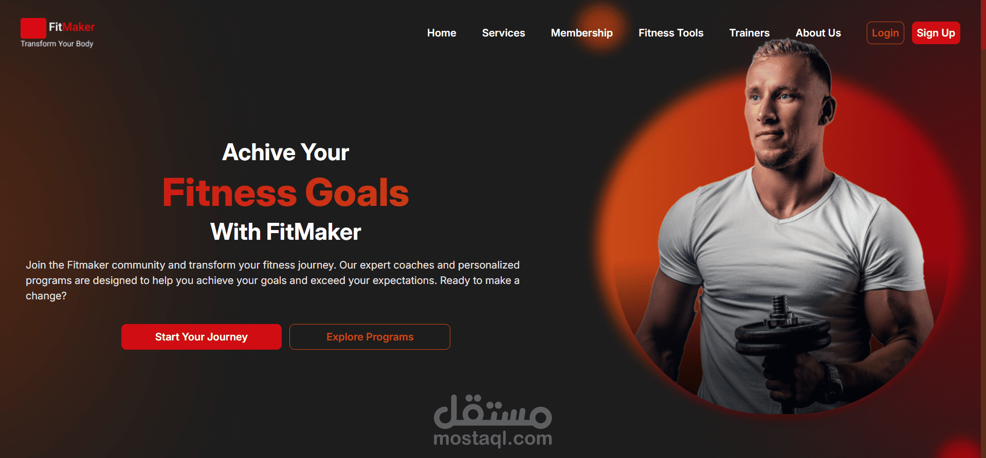 Fit Maker – موقع تدريب شخصي متكامل