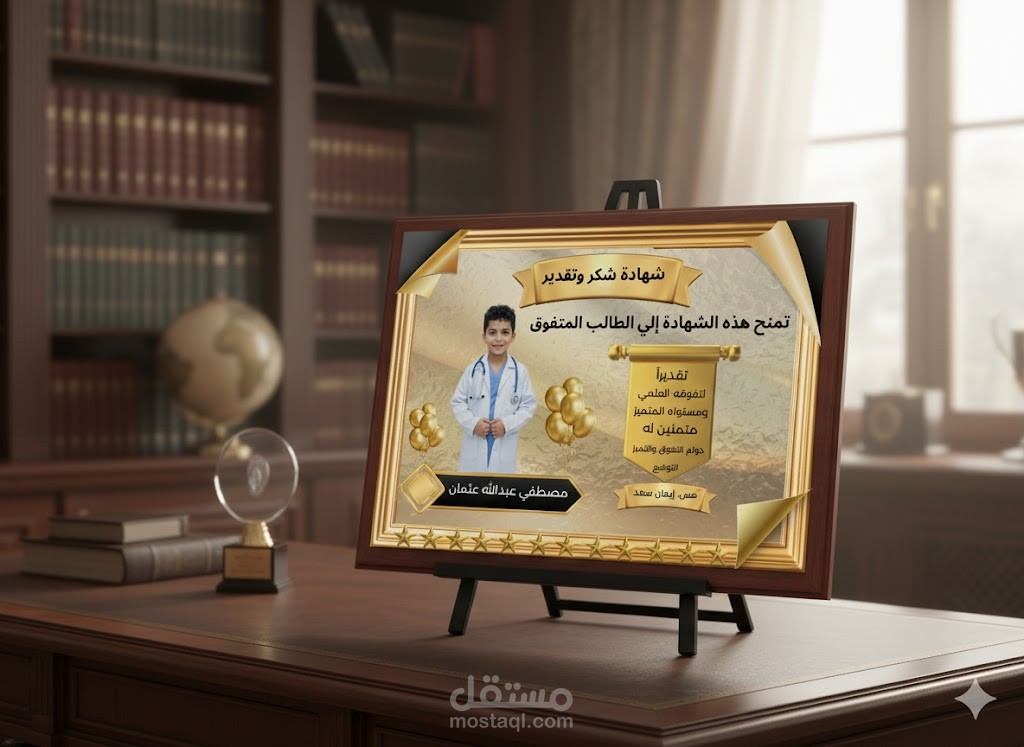 تصميم شهادات تقدير