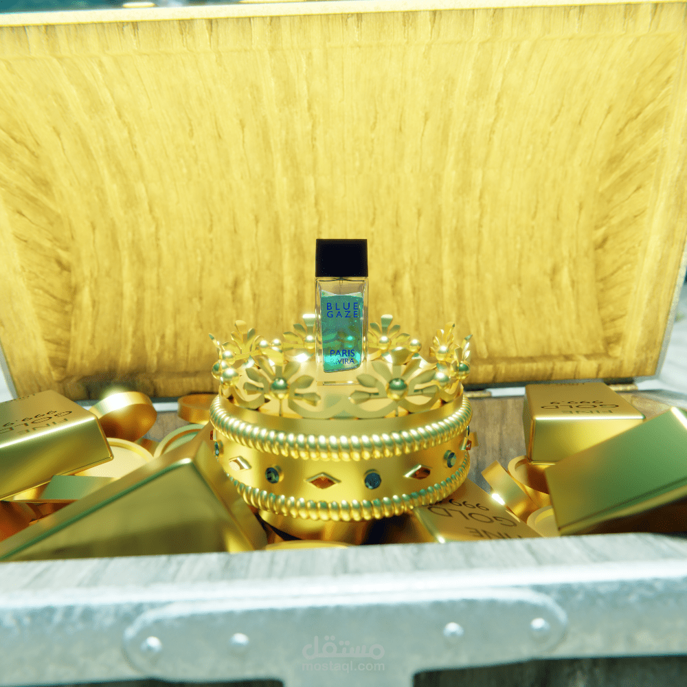 3D product  animation for blue gaze parfum