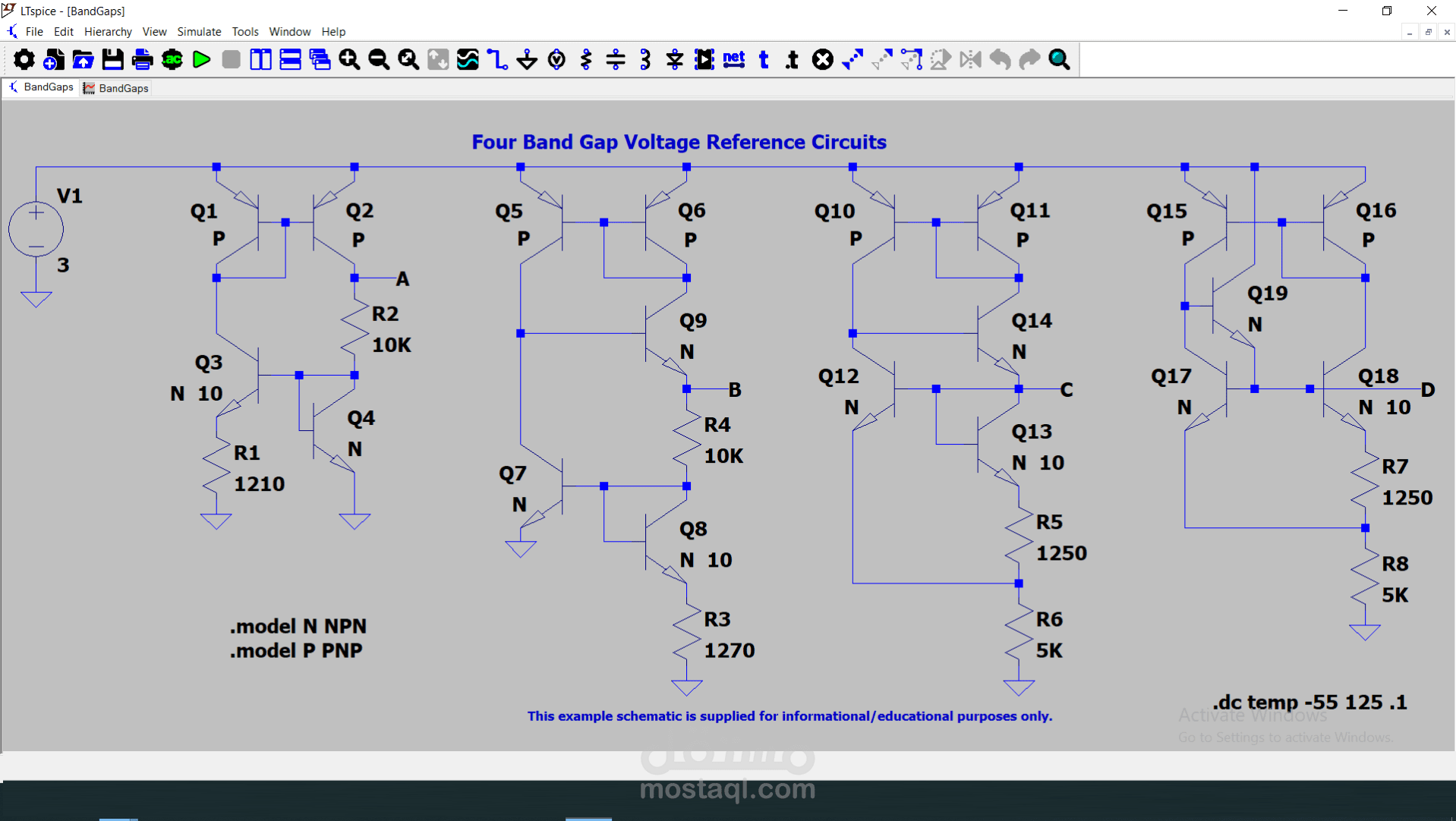 تصميم دائرة Bandgap Reference