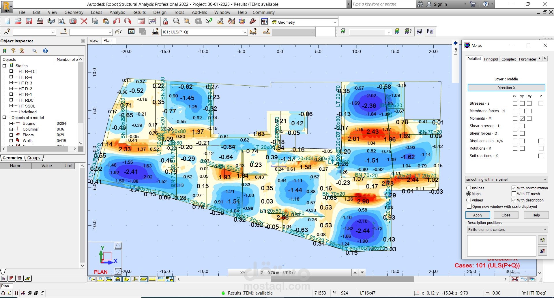 Structural design and drafting of multiple structural elements multiple projects using Robot, AutoCAD and ArmaCAD