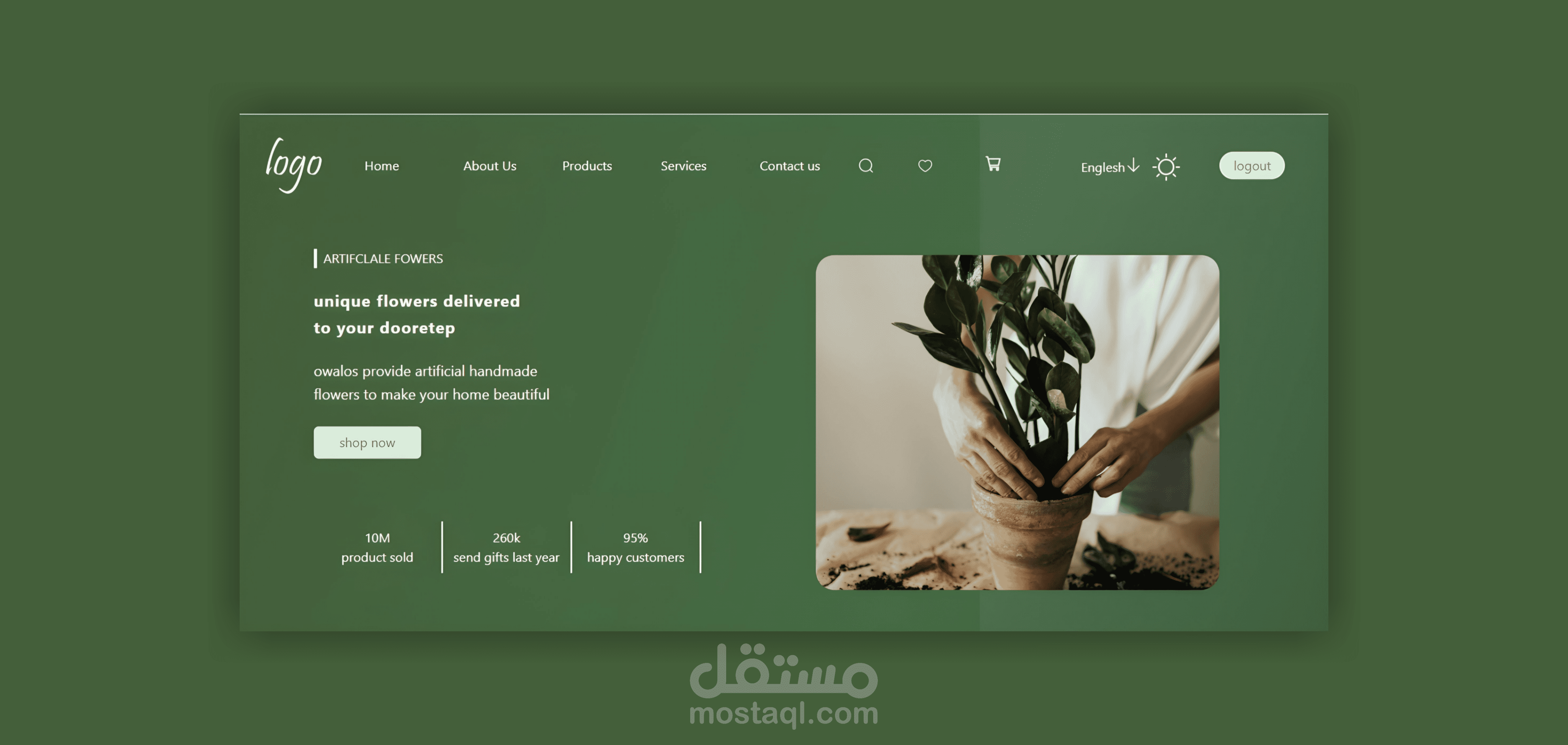 متجر زهور الكتروني_Online Flower Shop