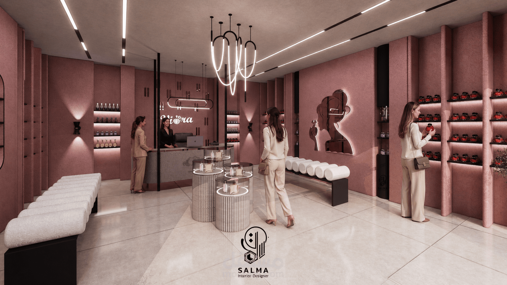 تصميم داخلي لمحل عطور في السعودية | Perfume Store Interior Design