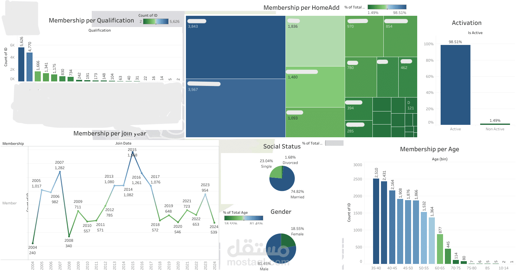 Club data analysis