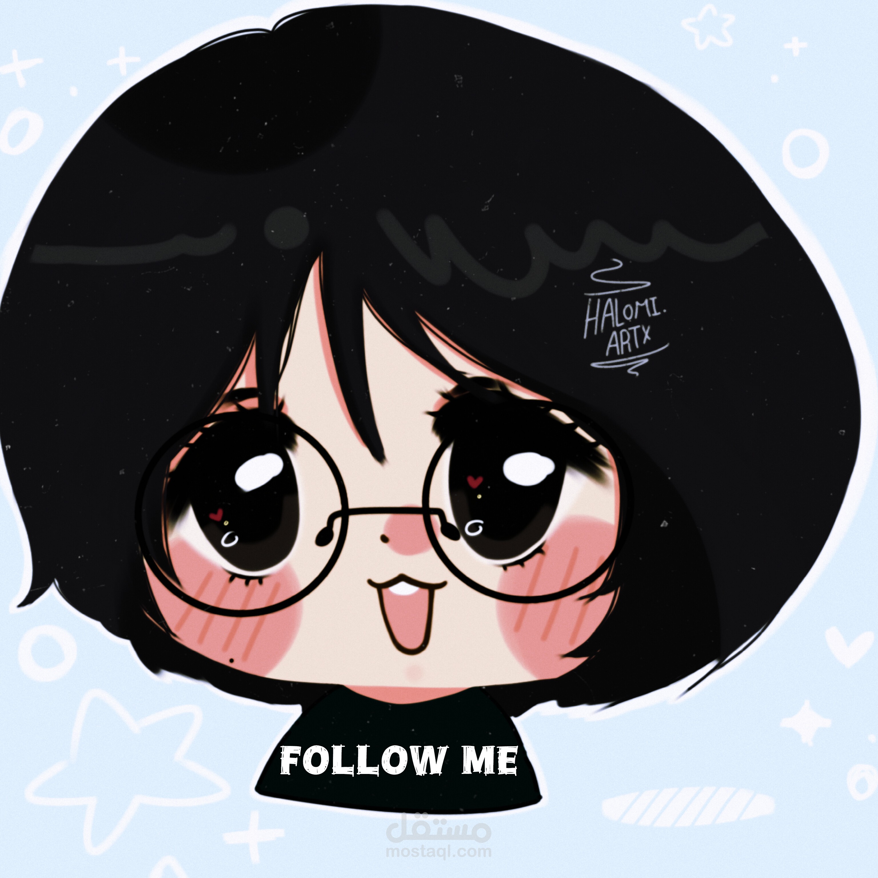 رسم شخصية كرتونية بأسلوب التشيبي (Digital Chibi Art)