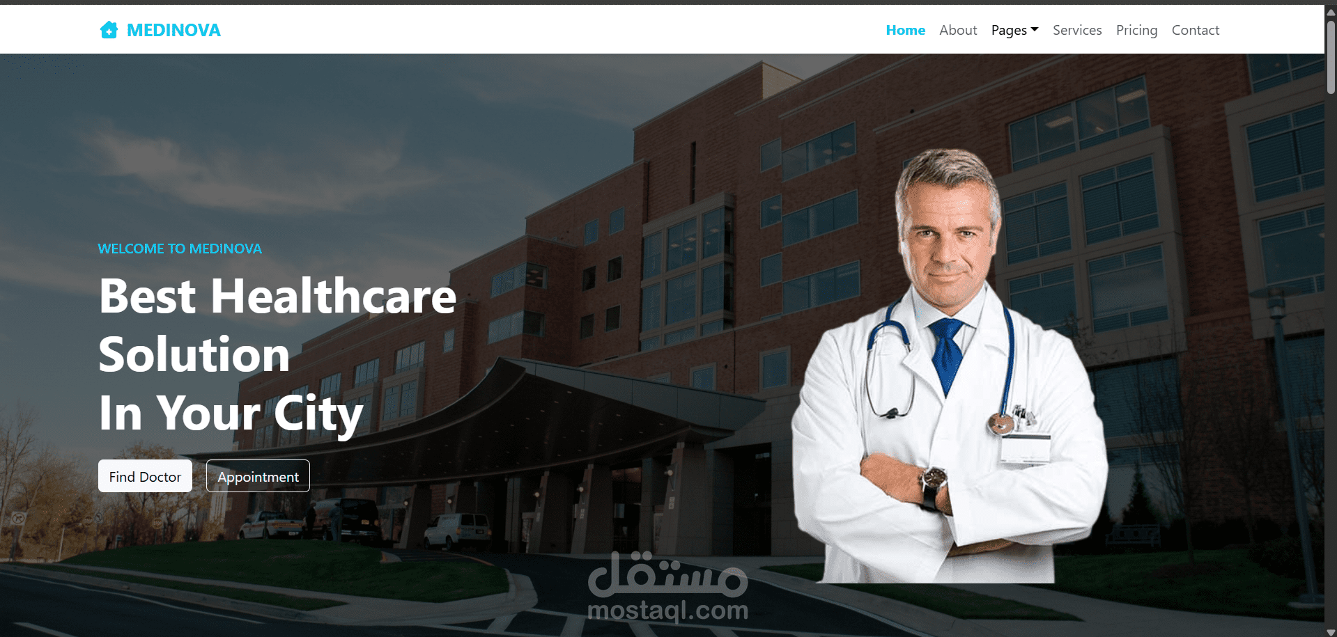 Medinova – Modern Medical Services Website