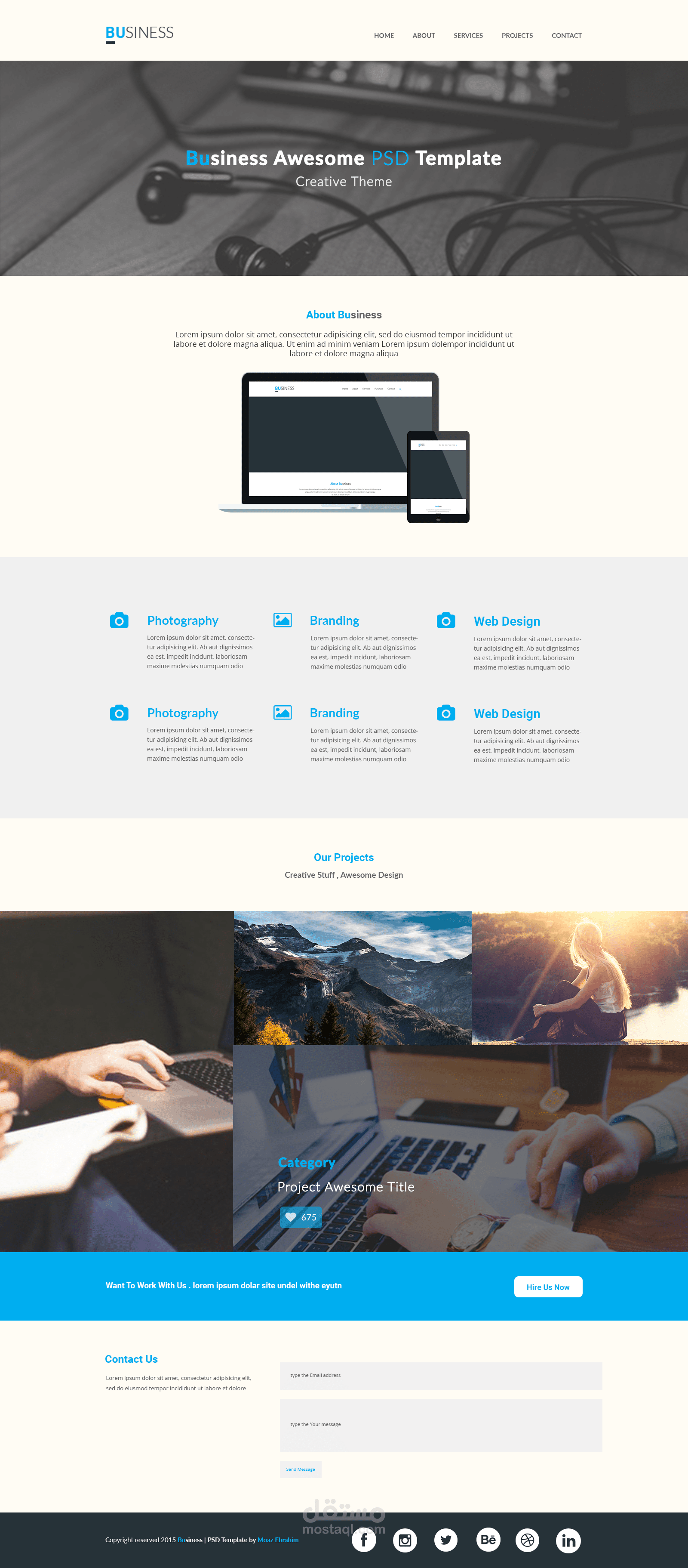 تصميم واجهة موقع