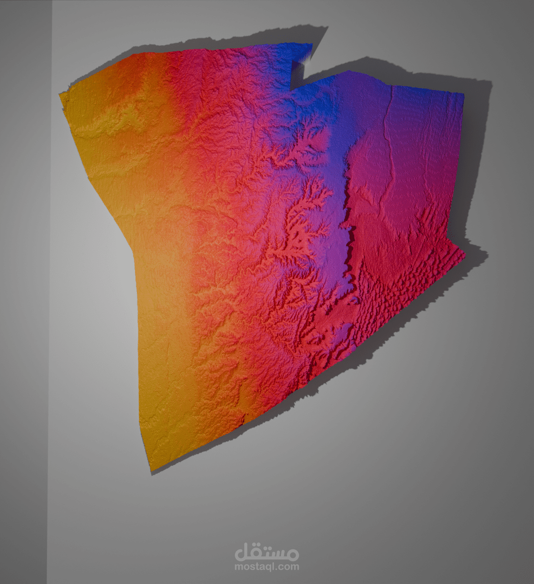 خريطة ارتفاعات 3D