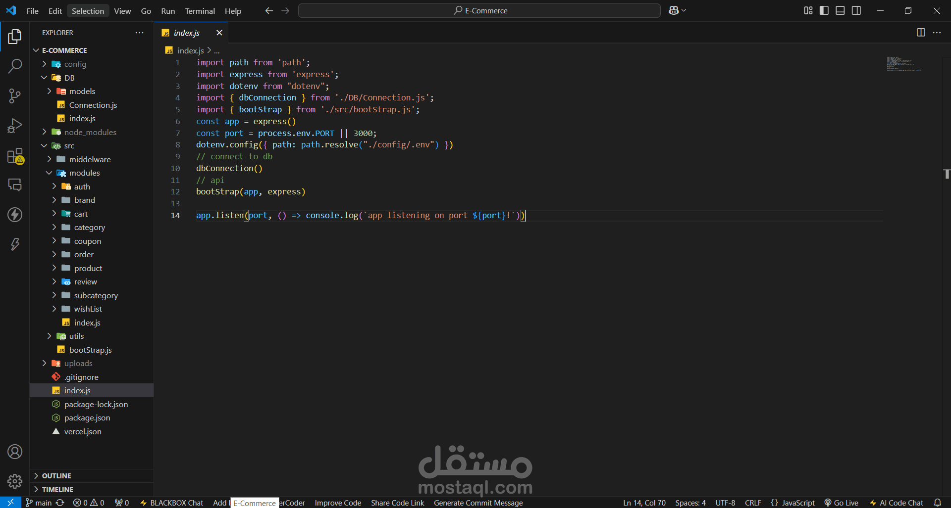 E-Commerce Platform: A Node.js & Express.js API for Managing Products, Orders, and Customers