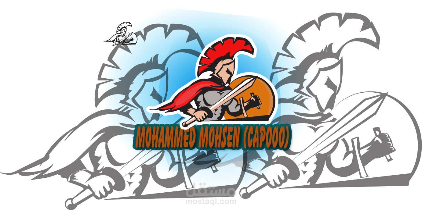 رسم تزين + شعار اسبارتا , من تصميماتى