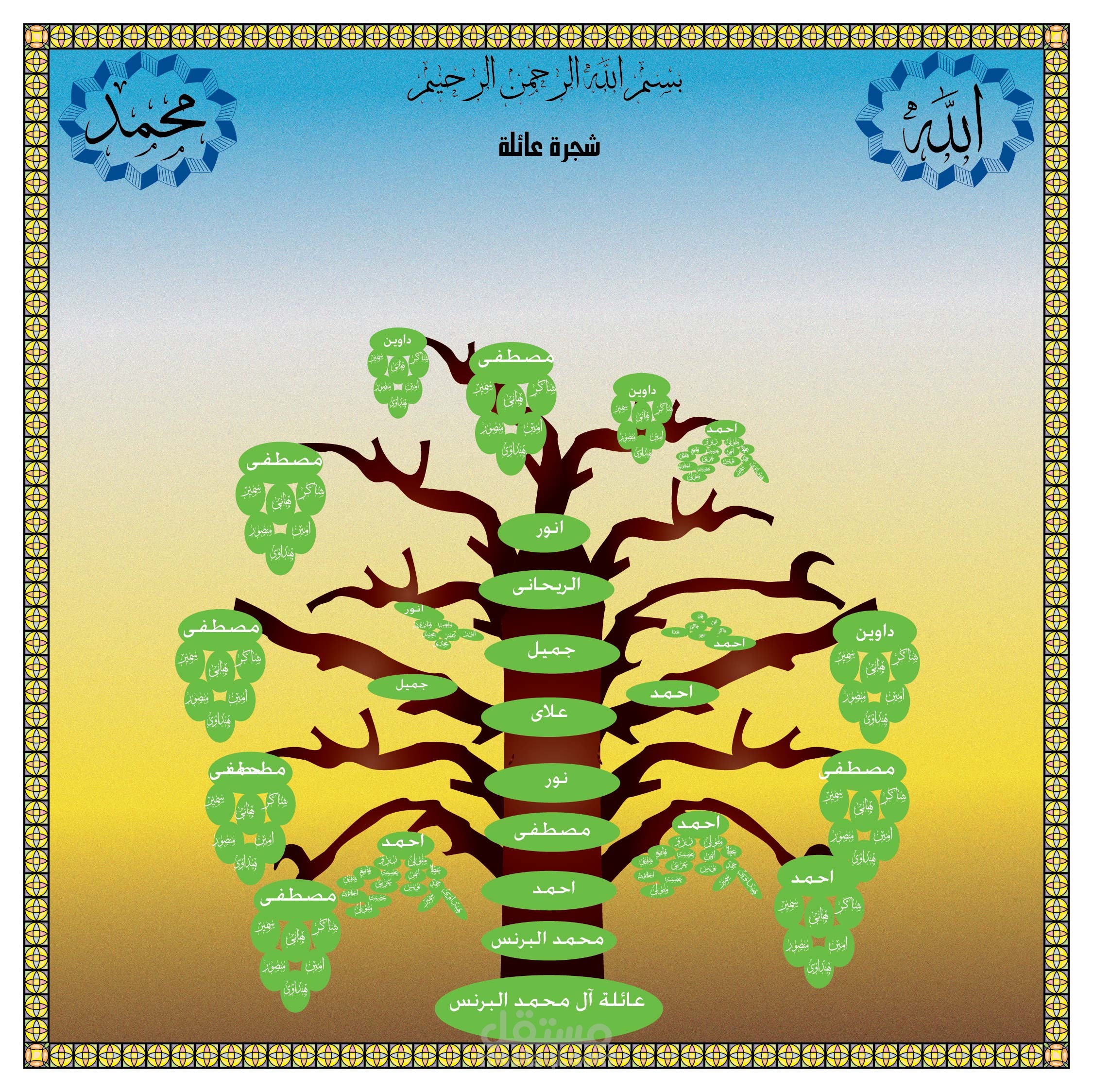 شجرة عائلة من تصميمى