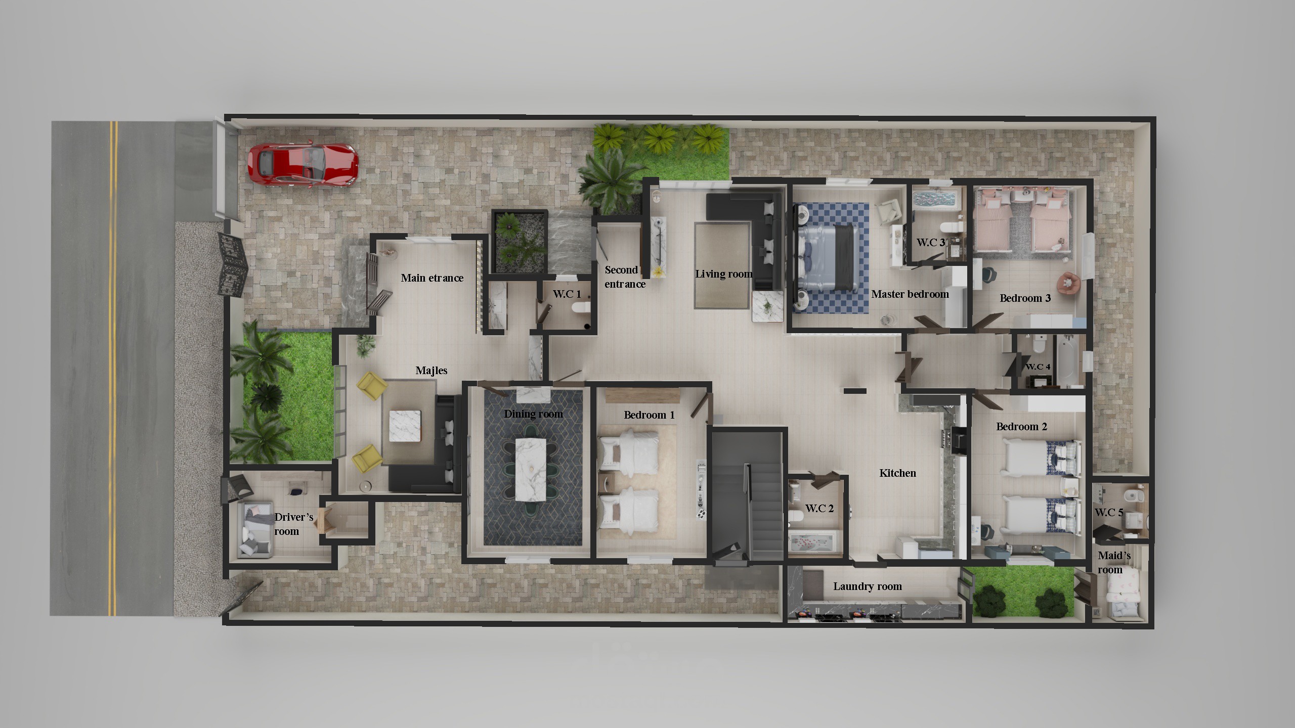 إظهار مخططات معمارية 2D