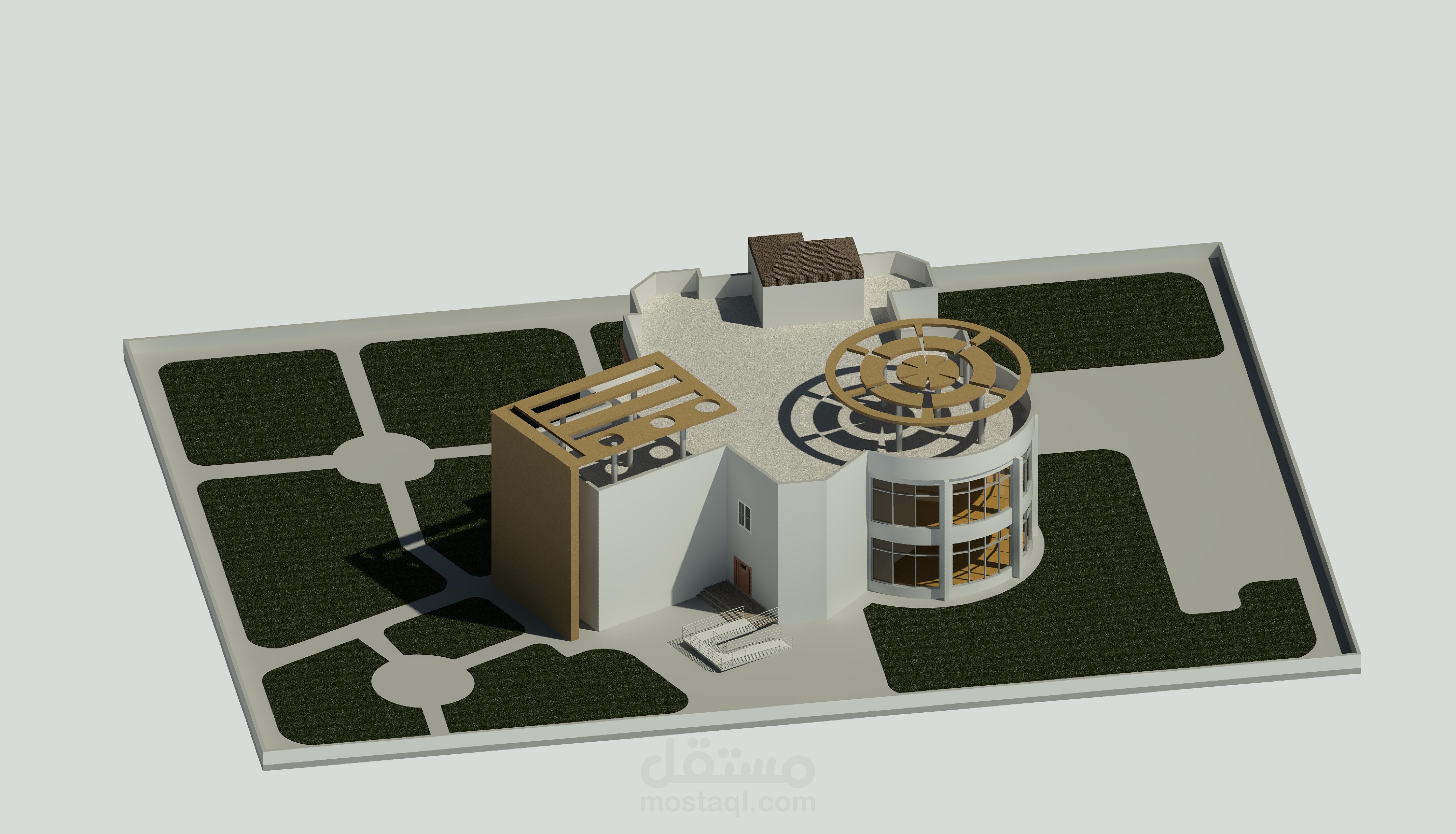 Modeling using Revit and render with  lumion