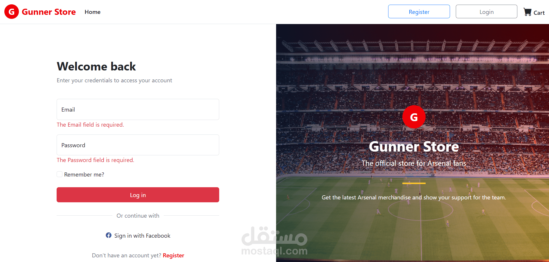 Gunners Store – Themed Fan Merchandise Platform
