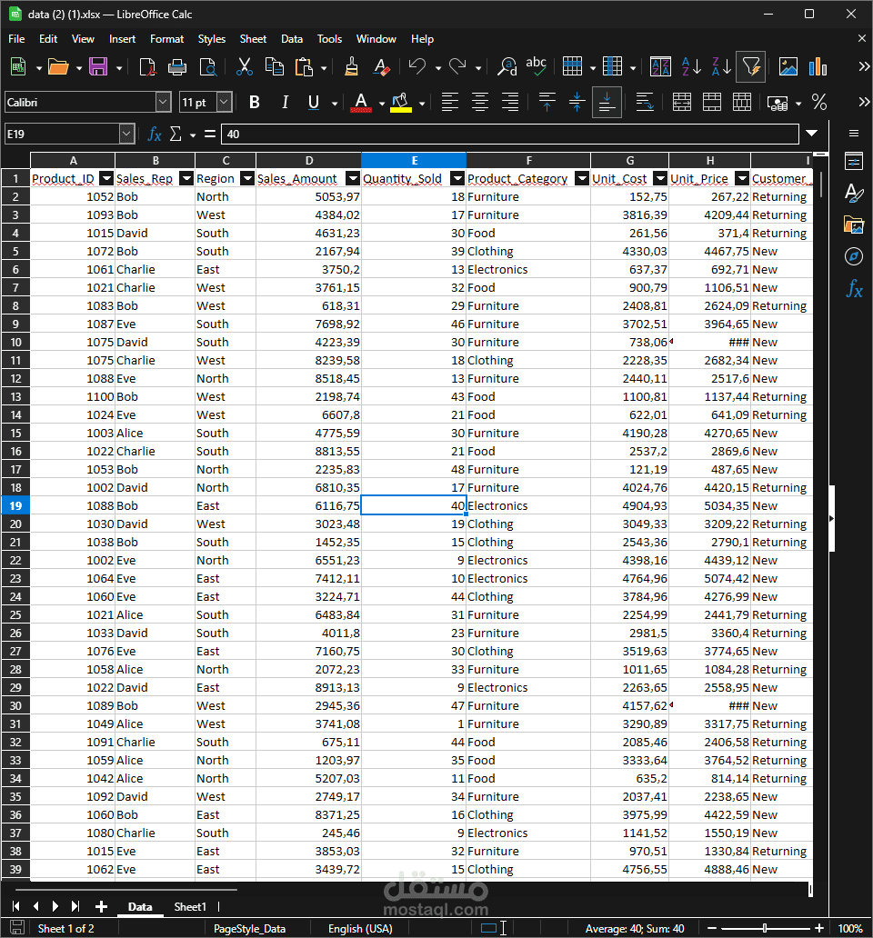 تقرير تحليلي شهري للمبيعات والمصروفات باستخدام Power BI وExcel