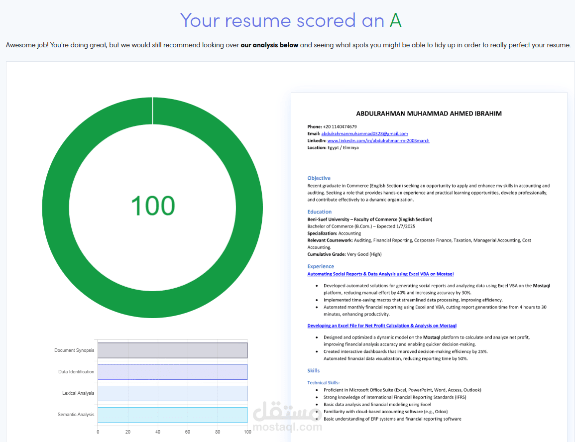 ATS-Optimized Resume for You