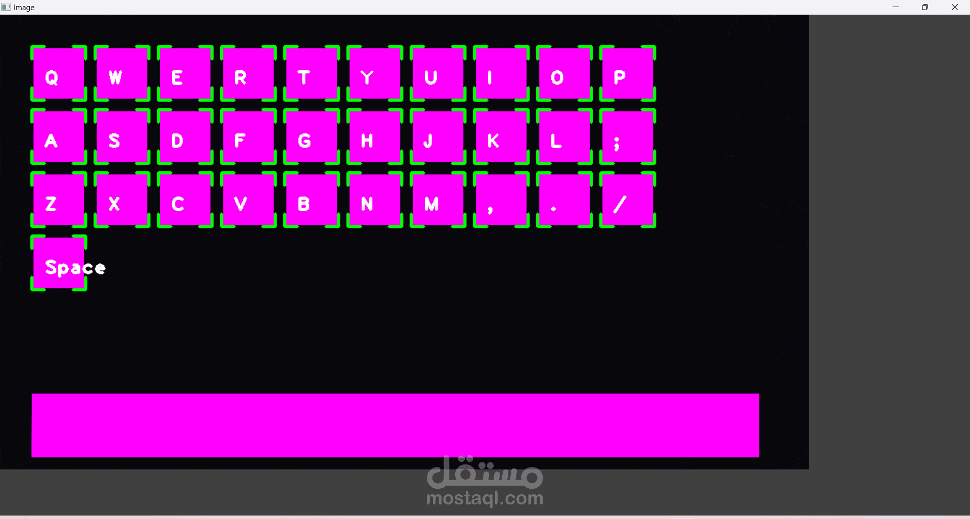 لوحة مفاتيح افتراضية تعمل بتقنية الرؤية الحاسوبية وإيماءات اليد