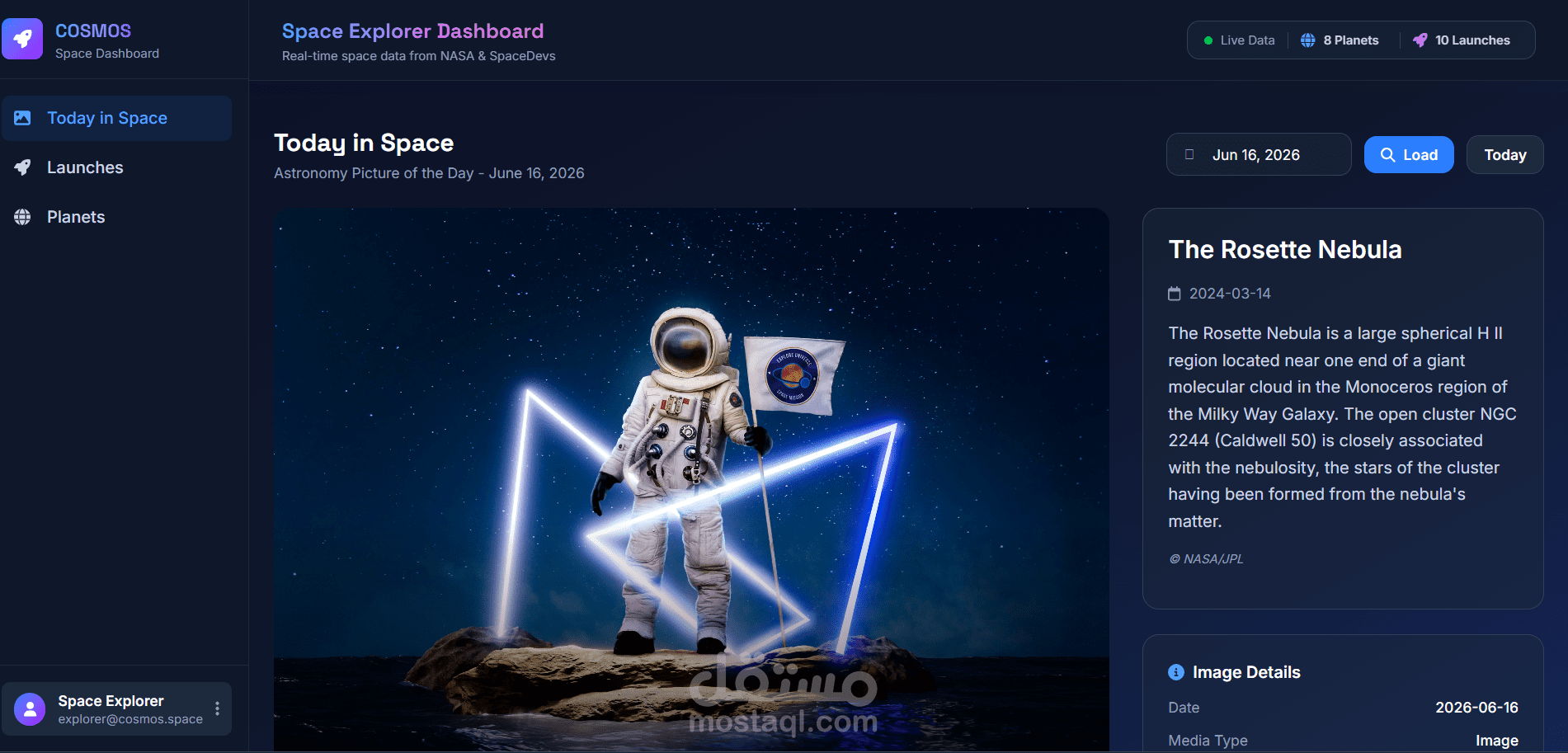 Cosmos Space Dashboard