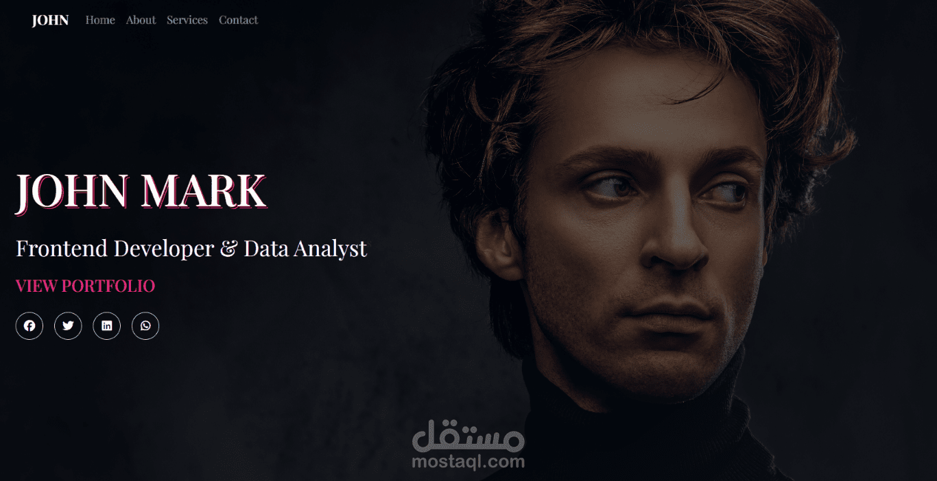 تطوير قالب بورتفوليو (Portfolio) احترافي متكامل وعصري