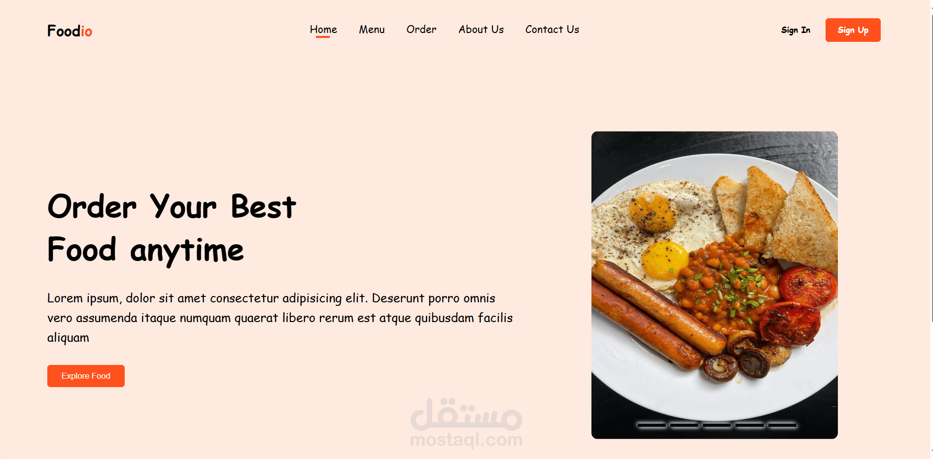 website for restaurant