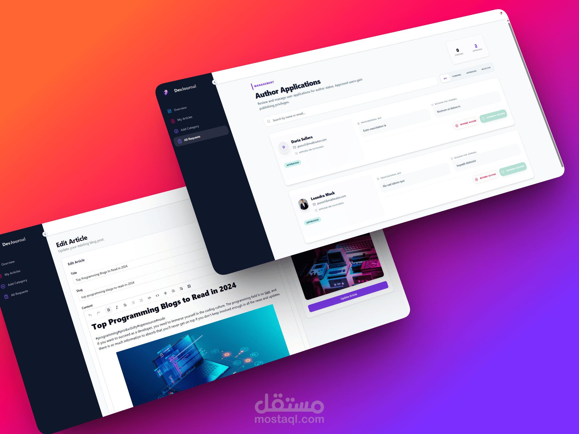 BlogSpace – منصة تدوين متكاملة مبنية بـ Next.js و Prisma مع نظام صلاحيات متقدم