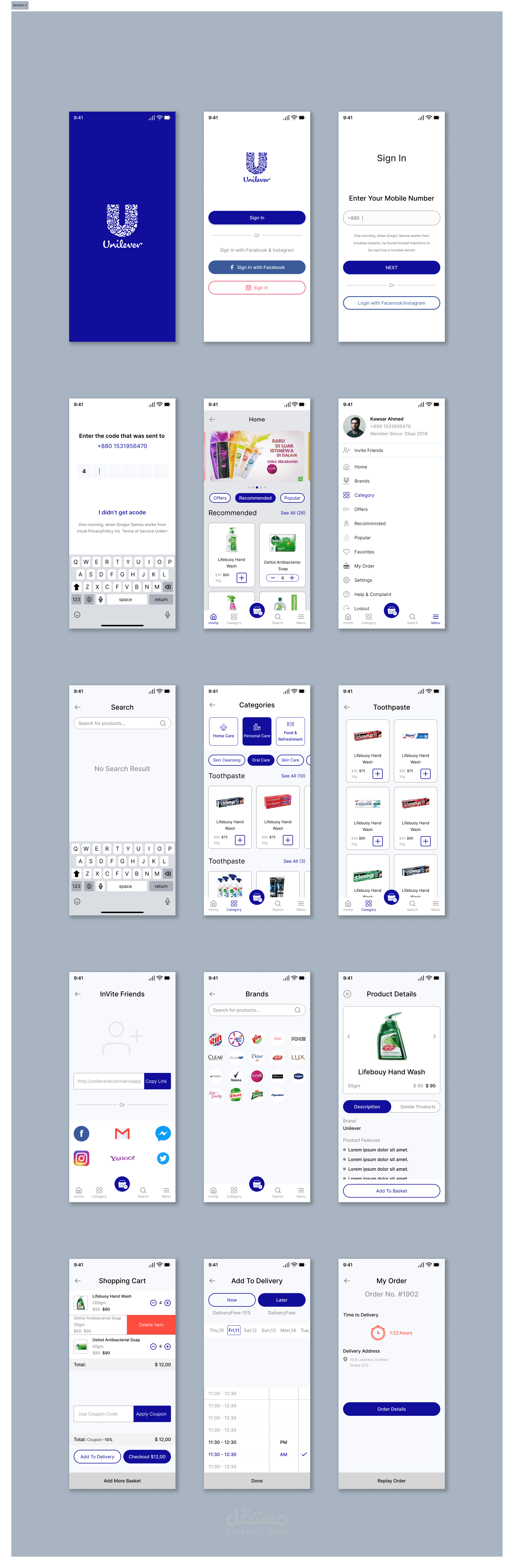 UI&UX design , front end