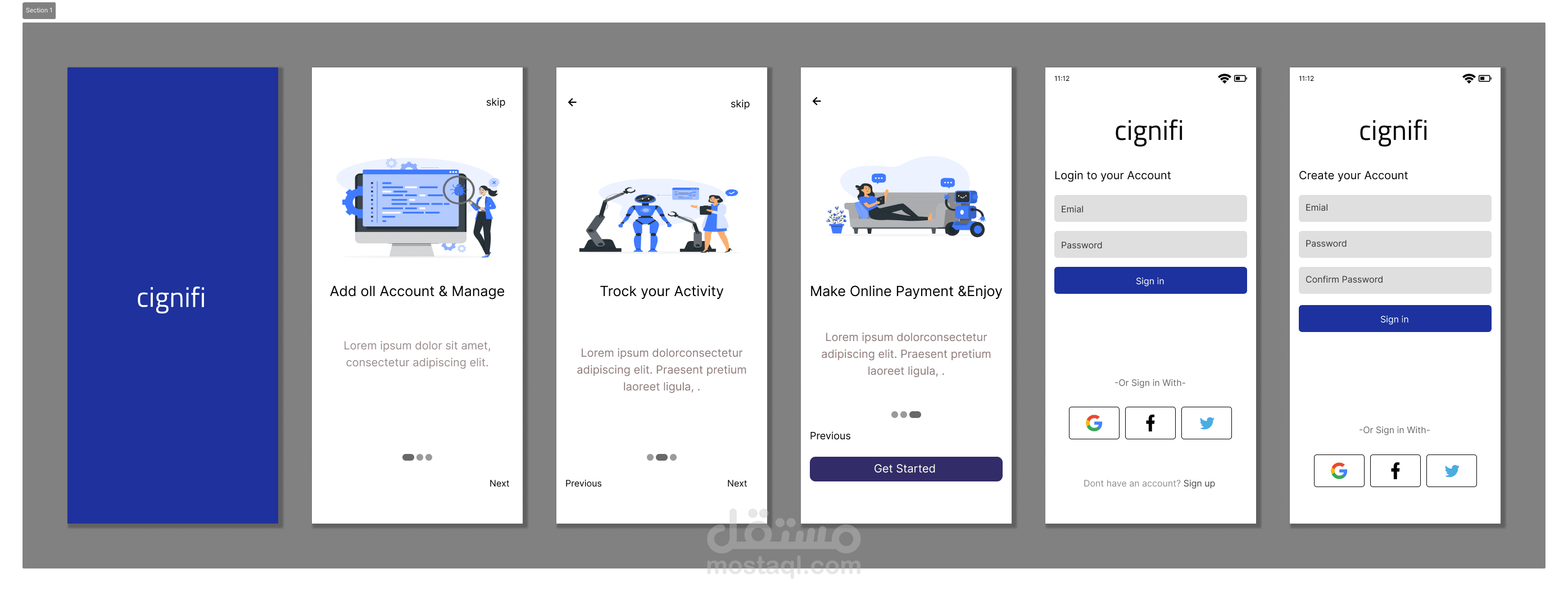تصميم واجهة تطبيق