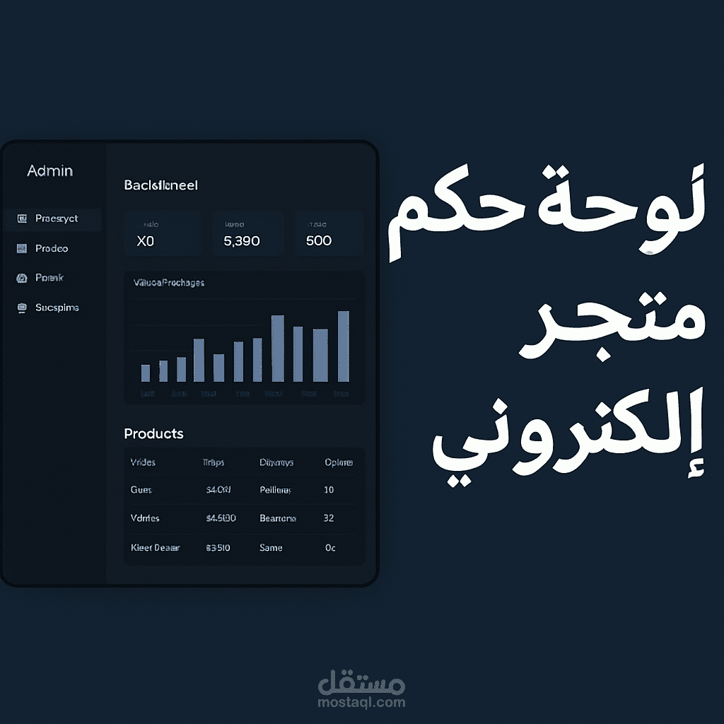 لوحة تحكم متجر إلكتروني – Vue.js