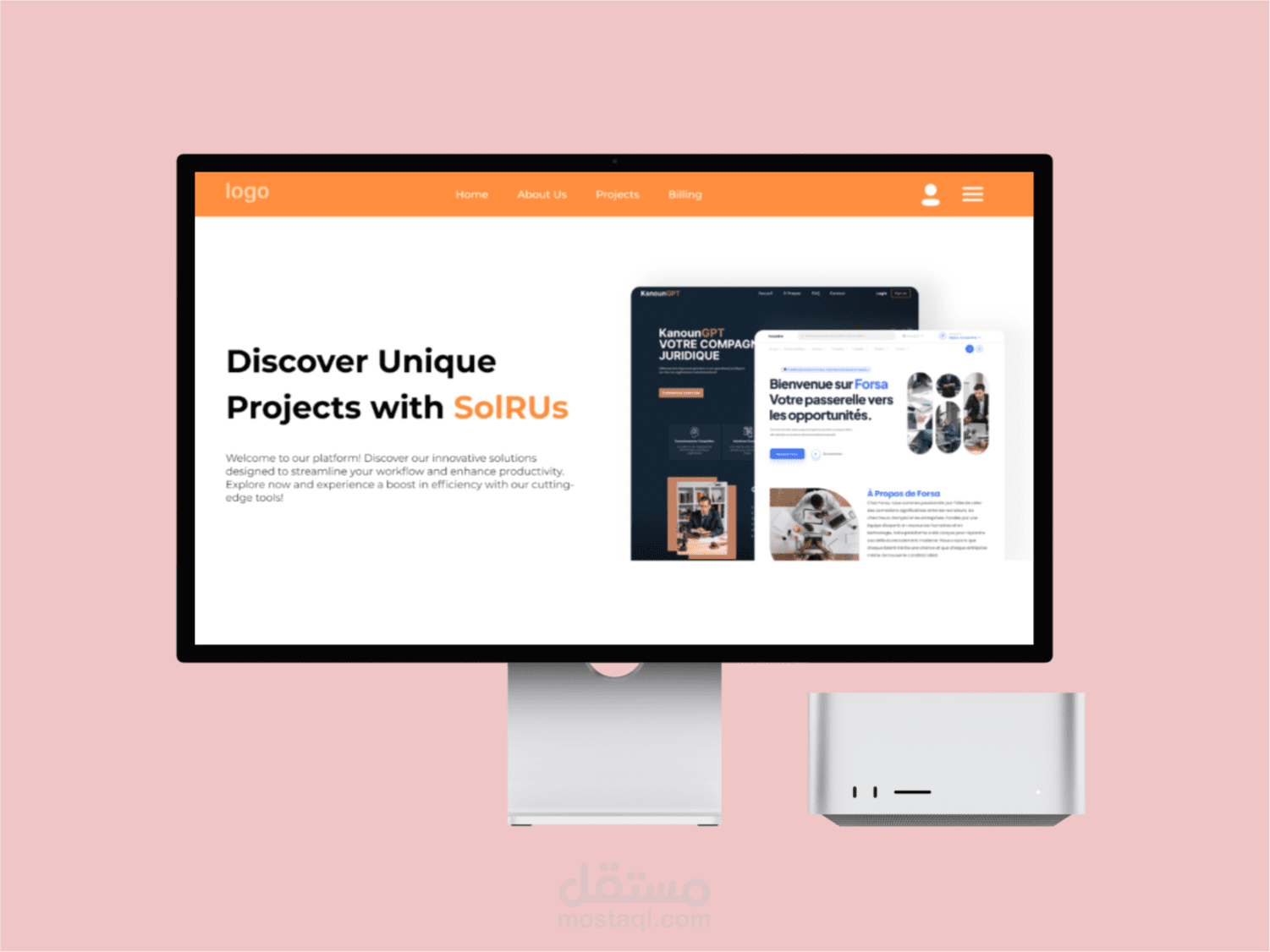 صفحه رئيسيه من اجل start up