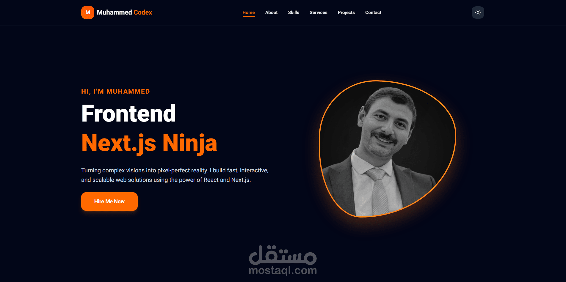 Portfolio Website احترافي (Next.js Developer Portfolio)