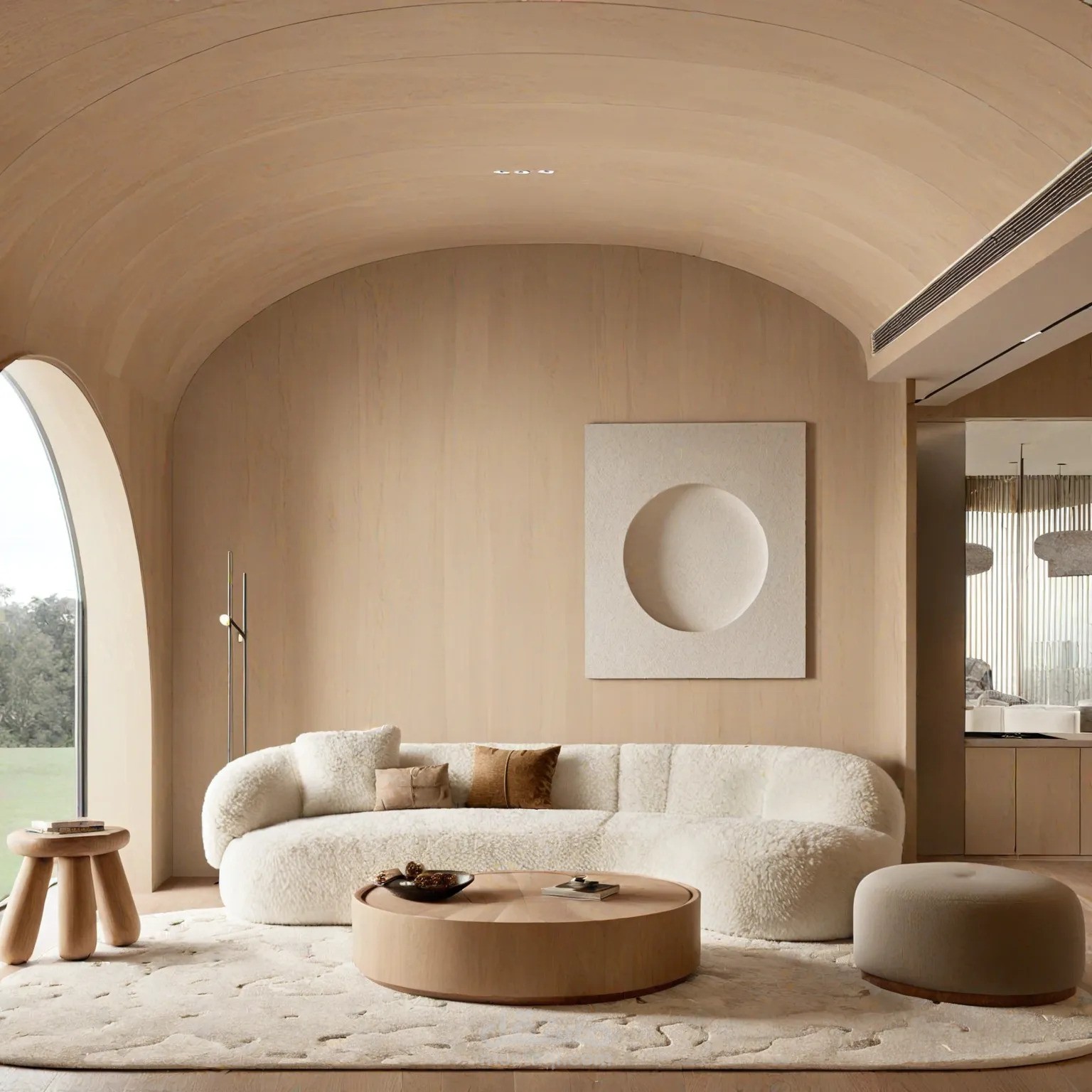 غرفة معيشة بنمط minimalist