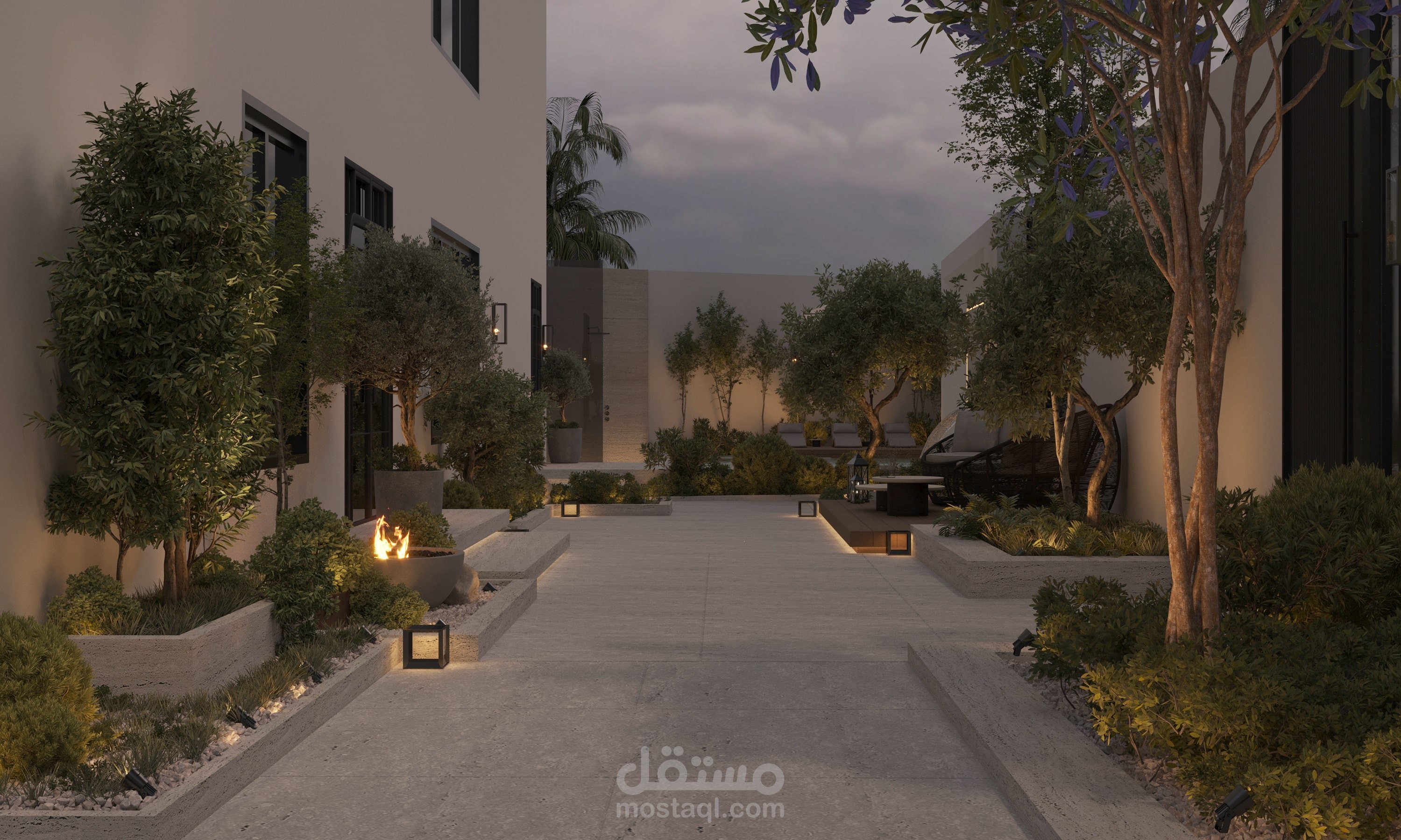 "الحداثة الراقية: تصميم واجهة منزل عصري" فى المملكة العربية السعودية باستخدام برنامج  3ds max ,corona render