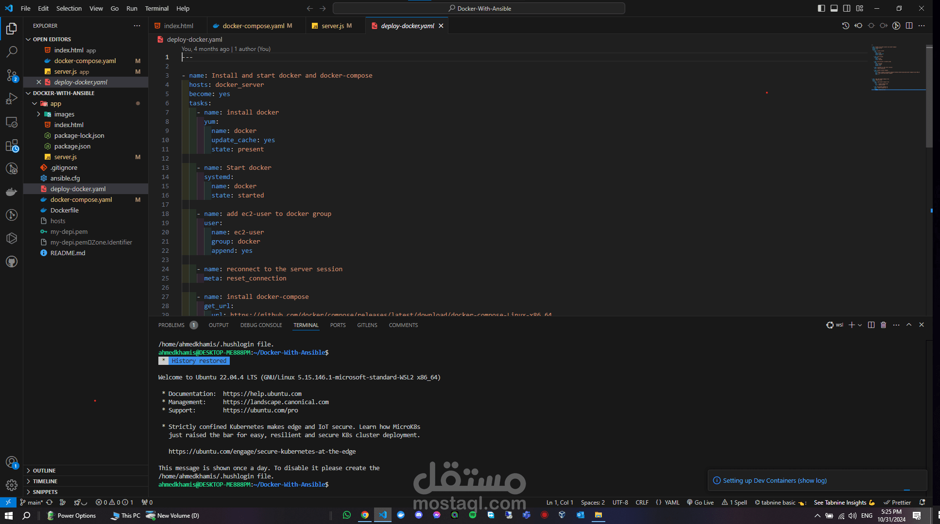 Deploying My Node.js Application with MongoDB and Mongo-express on EC2 on AWS server