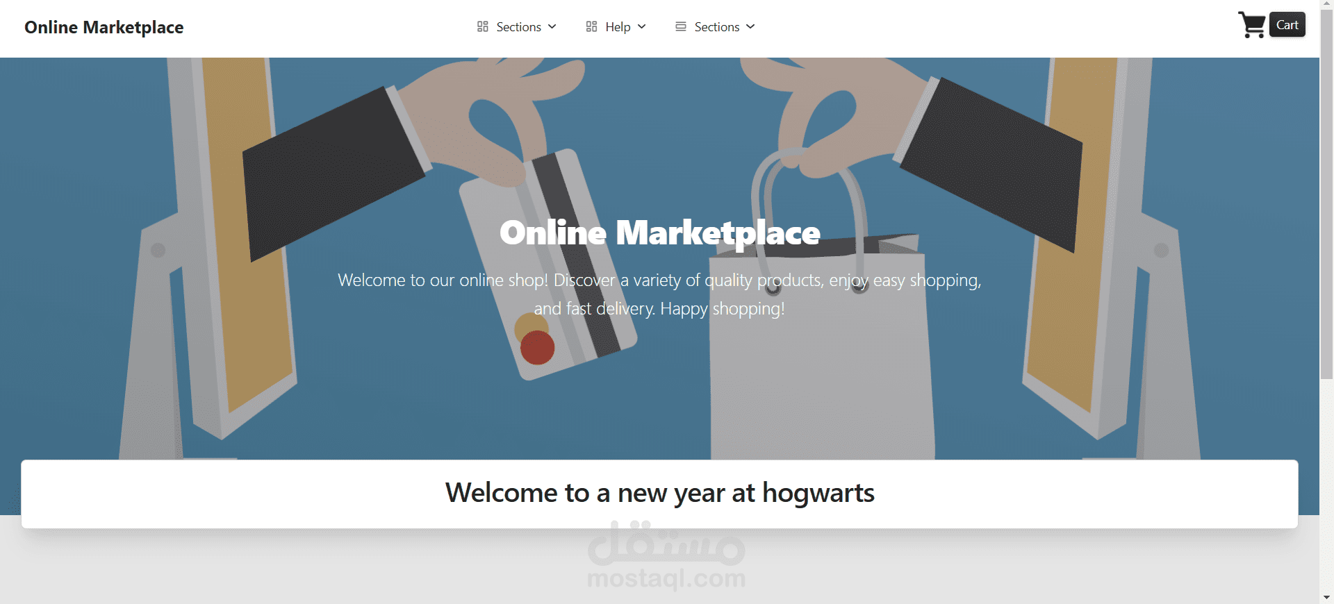 Online Marketplace - موقع تجارة إلكترونية متكامل لبيع المنتجات الاستهلاكية