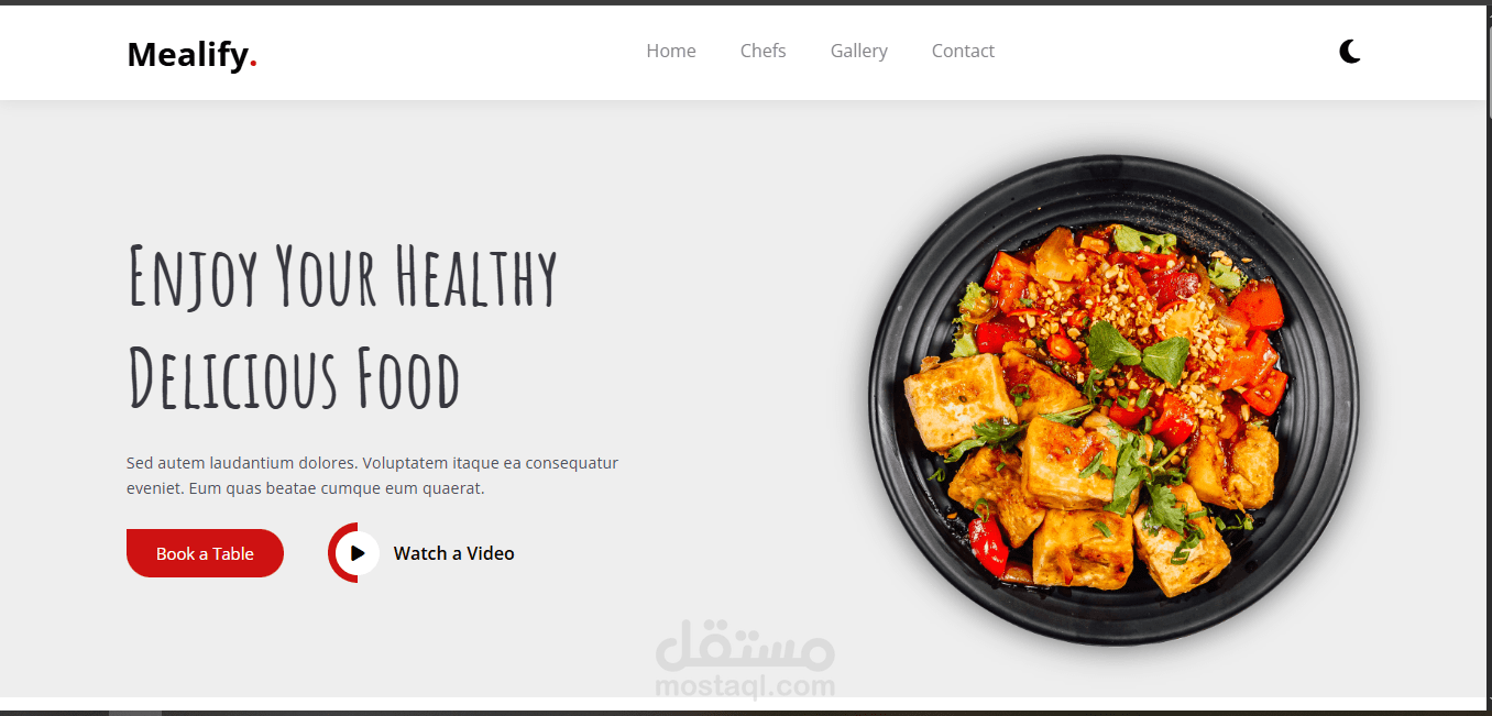 Mealify – Modern Restaurant Landing Page