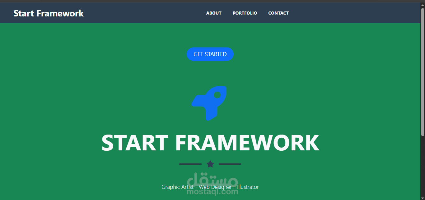 Start Framework – تطبيق واجهة متجاوب بـ Angular