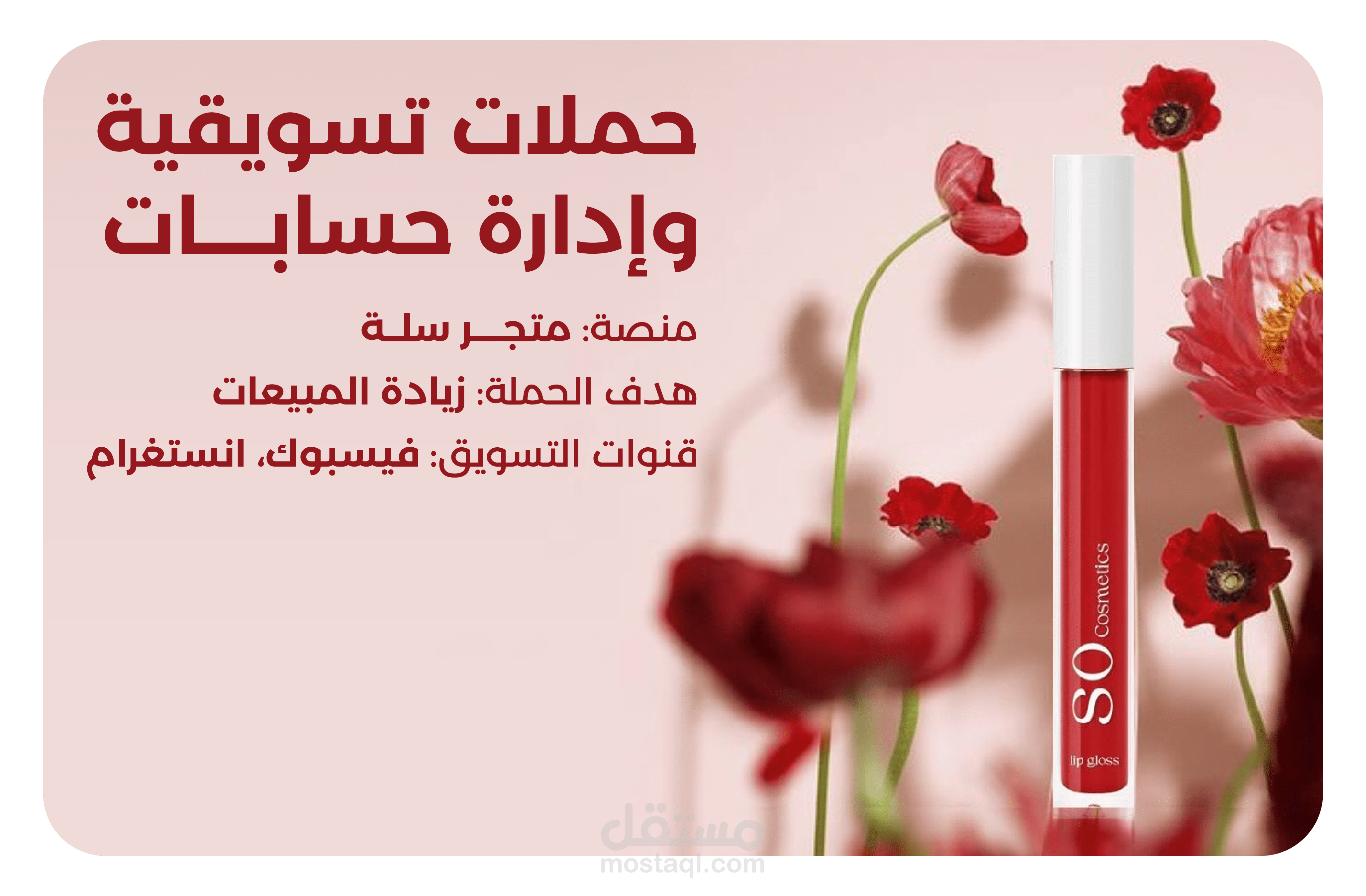 So Cosmetics – تسويق وتصميم وإدارة حسابات لـ